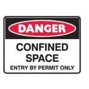 BRADY SIGN CONFINED SPACE METAL 300x225  841775
