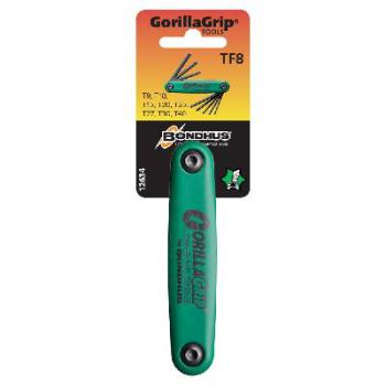 Bondhus Hex Key Set 8 Torx Gorillagrip Fold Up T9-T40 BD12634