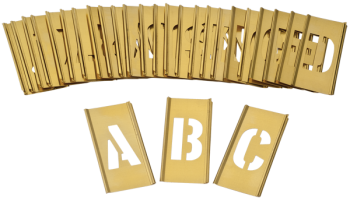 Dymark Stencils 25mm A-Z Brass Interlock