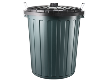 Bin Garbage Plastic H/D 75L W/Lid Oates Gb-75Plas