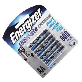 BATTERY ENERGIZER AA LITHIUM L91BP4T -     PKT4