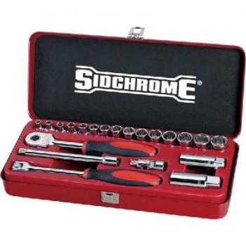 SOCKET SET SIDCHROME 3/8D METRIC 21PCE  SCMT13205