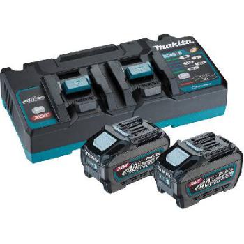 Makita 40V Max 5.0Ah Battery & Dual Port Rapid Charger Pack - 1913Y7-1