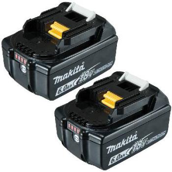 Makita 18V 6.0Ah Li-Ion Battery Twin Pack - 198490-0