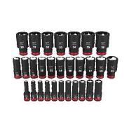 Milwaukee Impact Socket Set 1/2 Dr Metric Deep 6 Point 29 Pc