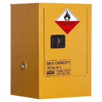 Class 4 Dangerous Goods Storage Cabinet: 30L - 1 Door - 1 Shelf