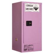 Corrosive Substance Storage Cabinet: Metal - 60L - 1 Door - 2 Shelves