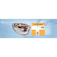 Mirror Half Dome Indoor Mounted 900 x 450mm 6393BK