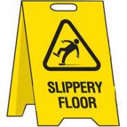 Brady Floor Stand Sign Slippery Floor 839001