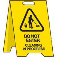 Brady Floor Stand Sign Do Not Enter Cleaning 839013