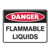 SIGN DANGER FLAMMABLE LIQUIDS   840743