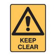 BRADY SIGN 841651 KEEP CLEAR 225 X 300MM