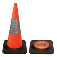 COLAPSIBLE SAFETY CONE 245mm x 245mm x 450mm  873880