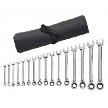 SPANNER SET GEARWRENCH MET REV ROLL 16PC 8-25mm  9602NR