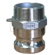 ADAPTOR 1-1/2'' MALE TYPE F ALUMINIUM ALDC150