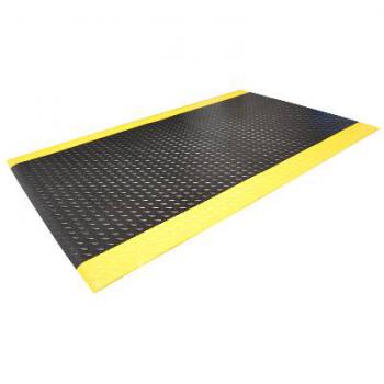 DIAMOND ANTI FATIGUE FLOOR MAT YELLOW BLACK 900 X 1500  DF35YEL