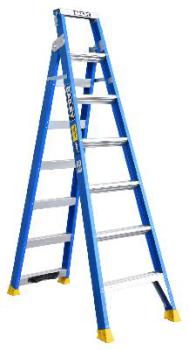 Bailey Dual Purpose Step Ladder Fibreglass Dp7 With Tree Pole Support 150kg Ind FS13669