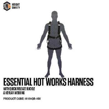 Harness Essential Hot Works with Quick Release Buckle & Kevlar Webbing (M-L) H101QR-HW