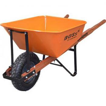 WHEELBARROW TIMBER HANDLE PNEUMATIC WHEEL  W1000-HBHNGS