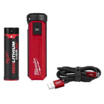 Milwaukee Power Source & Charger Kit Red Lithium-Ion Rechargeable Usb Portable L4PPS301