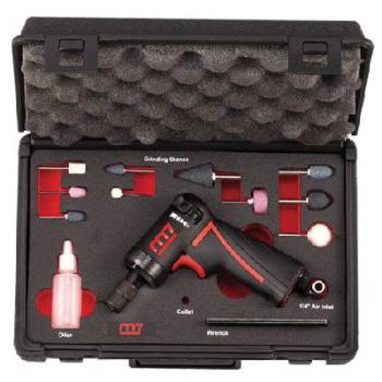 M7 Mini Air Die Grinder 12 Piece Kit Pistol Style 1/4