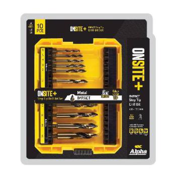Alpha Impact 10 Piece Onsite Plus Impact Step Tip Drill Set - SM10ST