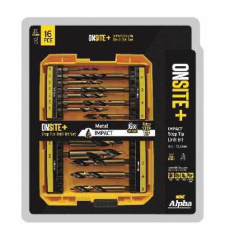 Alpha Impact Step Tip Drill Bit Set - 10 Piece Metric Onsite SM16ST