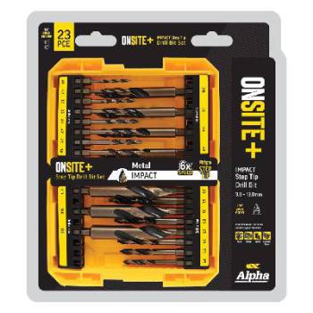 Alpha Impact 23 Piece Onsite Plus Impact Step Tip Drill Set - SM23ST