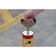 BOLLARD REMOVABLE SURFACE MOUNT 950x90 YELLOW  SMTL