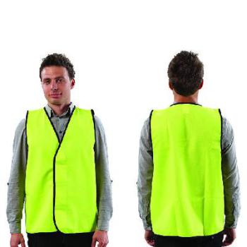 Vest Safety Fluro Lime/Yellow No Trim Small