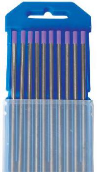 Tig Tungsten Platinum Re4 (Purple Tip) Suit All Metals 1.6mm Pk10 Weldclass WC-05192