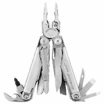 Leatherman Surge Heavy Duty Multi-Tool 420HC S/S Blades W/Button Nylon Sheath - Silver - Peg