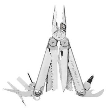 Leatherman Wave Plus Multi-Tool 420HC S/S Blades W/Nylon Button Sheath - Silver - Peg