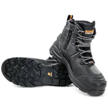 Bison Boot Xt Ankle Lace Up With Zip Black Aus/10