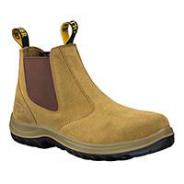 Oliver Boots Safety Elastic Sided Beige Suede Size 8-1/2 34-624/8-1/2