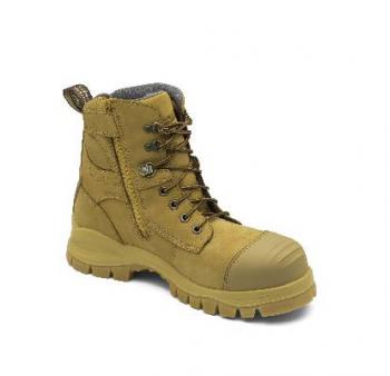 BLUNDSTONE BOOTS LACE UP WHEAT ZIP SIZE 8-1/2   992/8-1/2