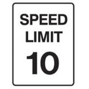 BRADY SPEED LIMIT SIGN 10KM 832057