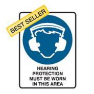 Brady Hearing Protection Sign 600 x 450 Mtl 832132