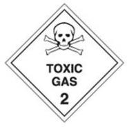 BRADY SIGN METAL TOXIC GAS 2 270MM 836003