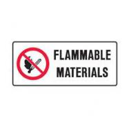 Brady Flammable Material Sign 840154