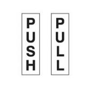 Brady Sign Push Pull 841509 Black Text Pk5 200X45