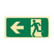 Brady Sign Exit & Evacuation Ss Lum 450 x 180 Left Arrow 851515
