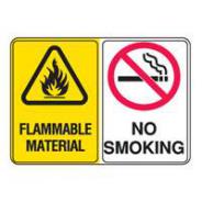 Brady Flam Material/No Smoking Sign 855513