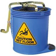 OATES BUCKET MOP PLASTIC BLUE 16L W/CAST IW-005B