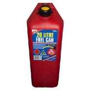 CAN JERRY 20 LITRE PLASTIC RED PETROL LA510AP20