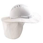 Brim To Suit Hardhat White Neck Flap HHBNF-W