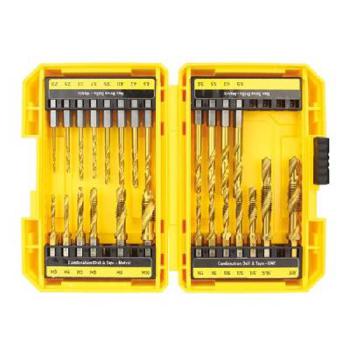 Combination Drill & Tap Set Hex Shank Drills Gold Series 25pc CDT25PB