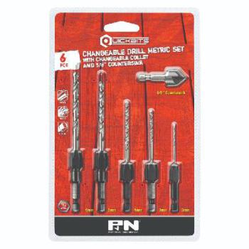 Drill Set Metric 6pc Hex Shank P&N 150BSET6M