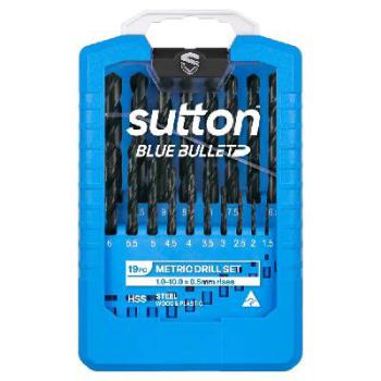 Drill Set HSS Metric 1-10mm 19pc Sm2 Sutton D102SM2