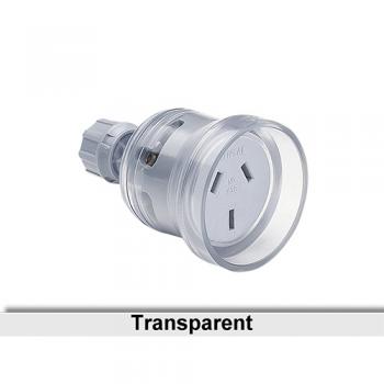 SOCKET EXTENSION 3PIN 10A FEMALE TRANSPARENT  CLI438T